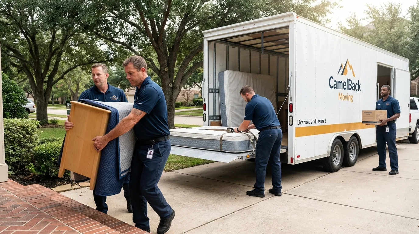 Crew loading residential truck for cross-state move from Water Valley, MS